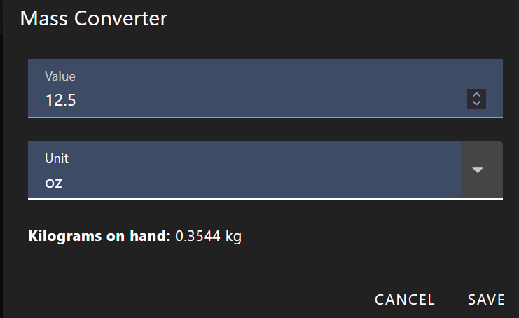 Weight Calculator