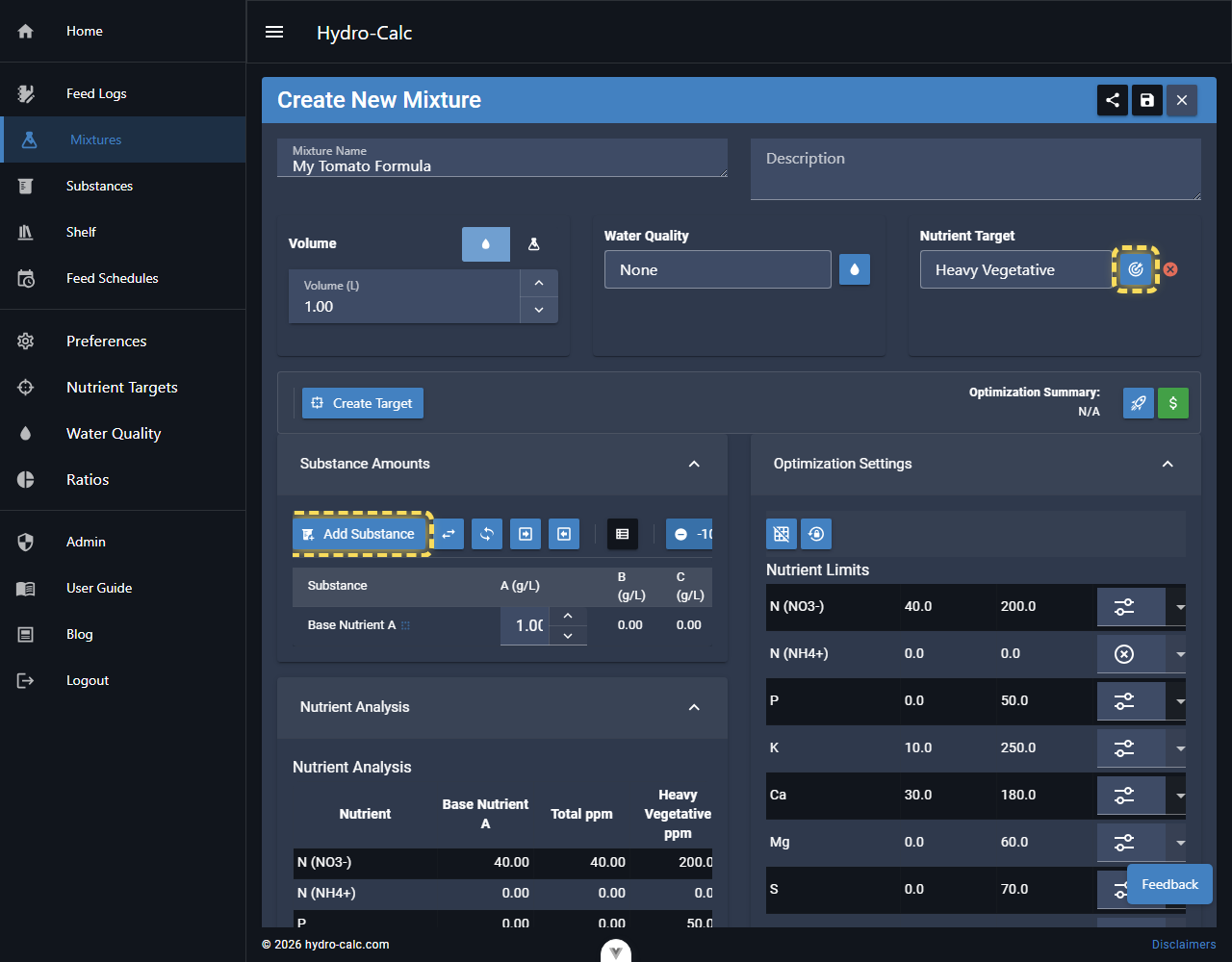 Optimization Setup