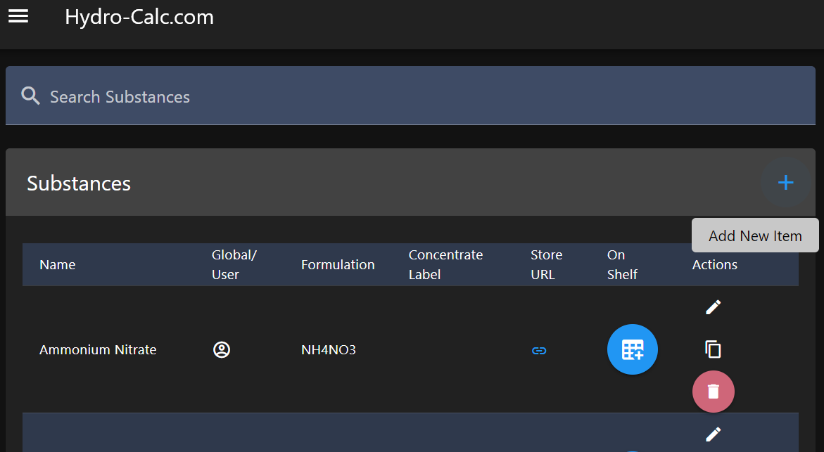 Add a new Substance Button
